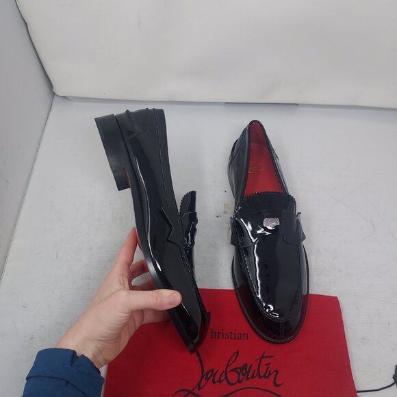 CHRISTIAN LOUBOUTIN MENS Patent Black Penny Loafer main image 6